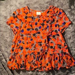 Anthropologie/HD in Paris 100% silk blouse size 0